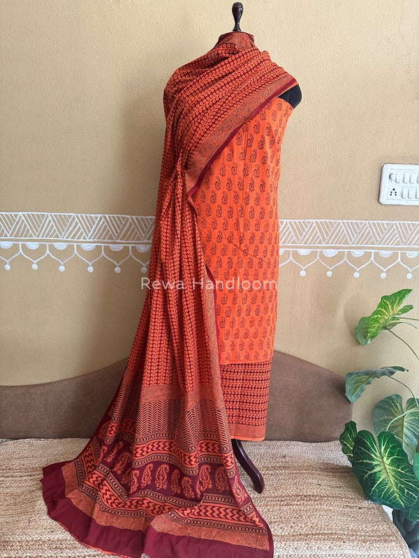Bagh Print Cotton Suit