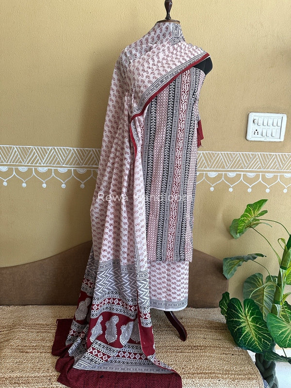 Bagh Print Cotton Suit