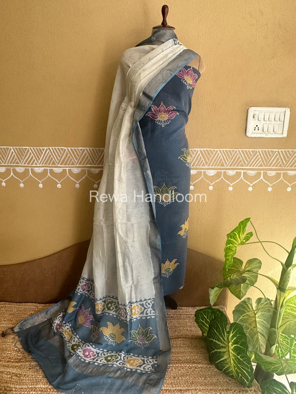 Maheshwari Batik Tissue Printed Dress Material