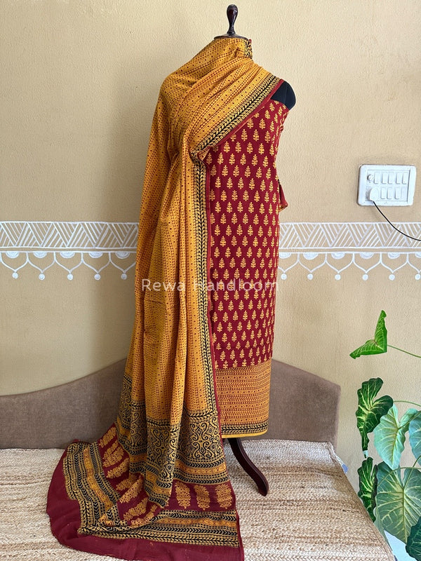 Bagh Print Cotton Suit