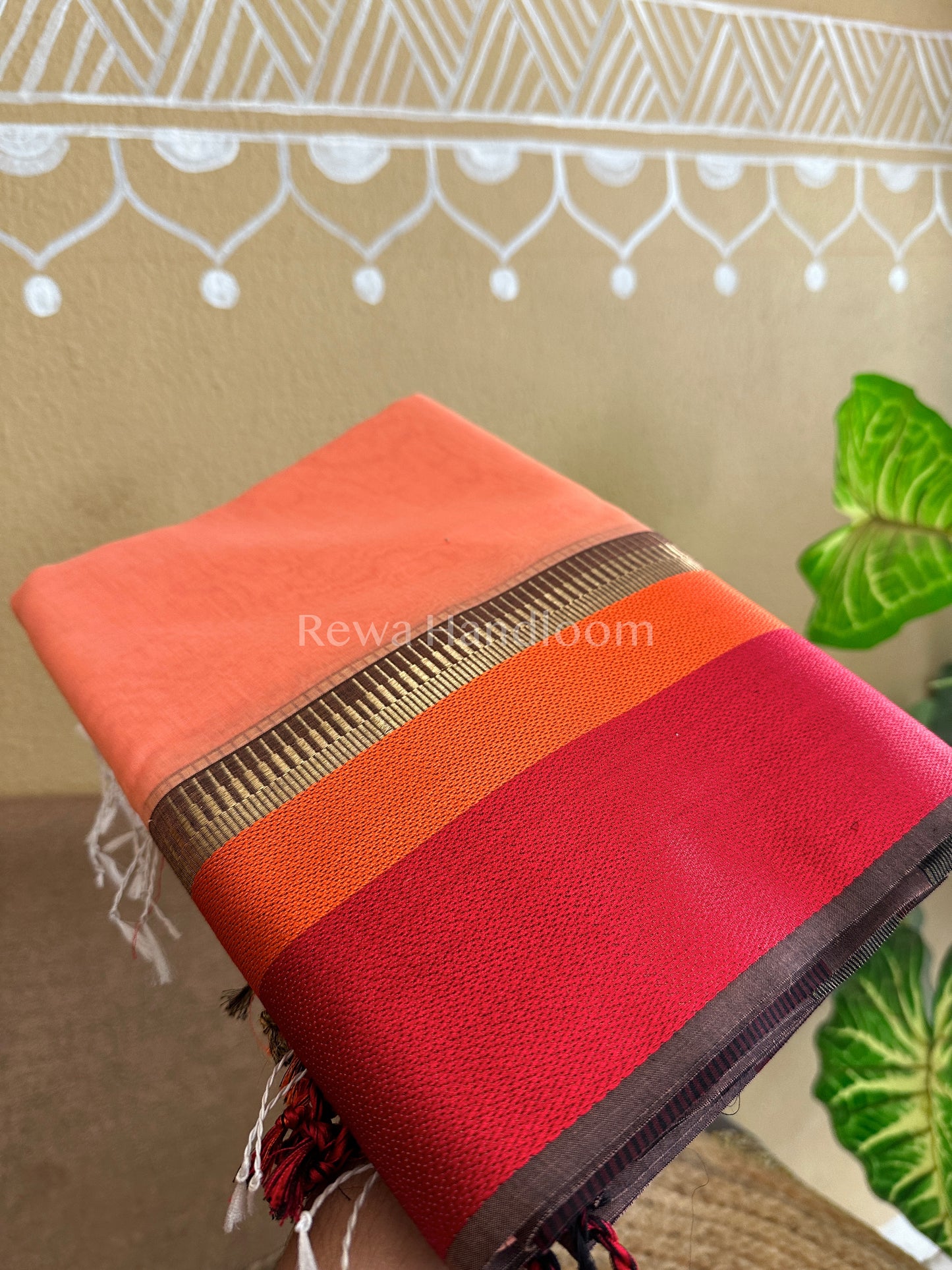Maheshwari Multicolor Border Saree