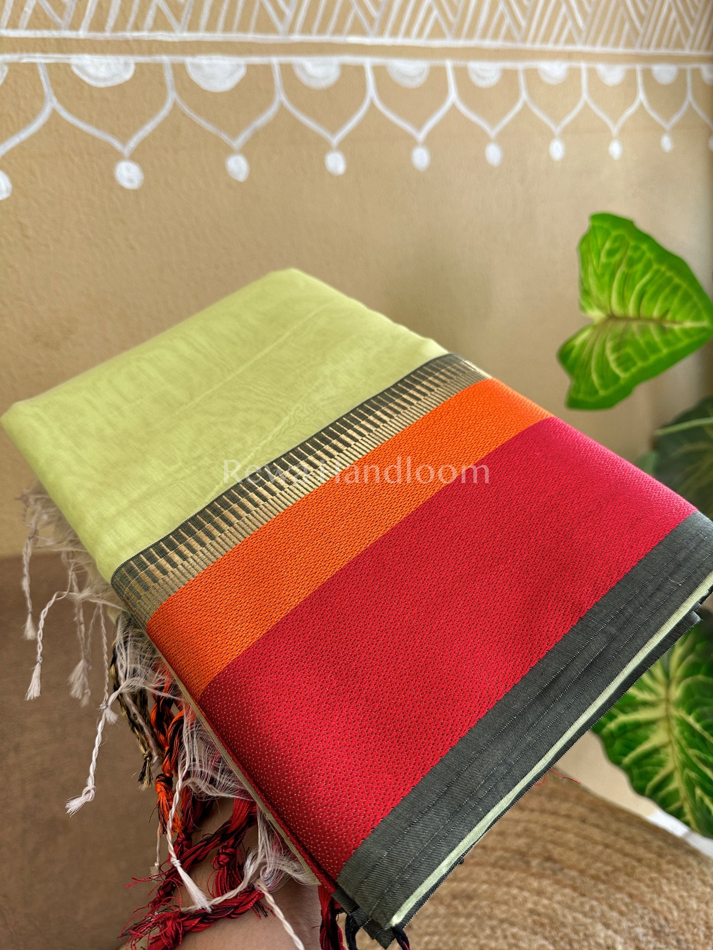 Maheshwari Multicolor Border Saree
