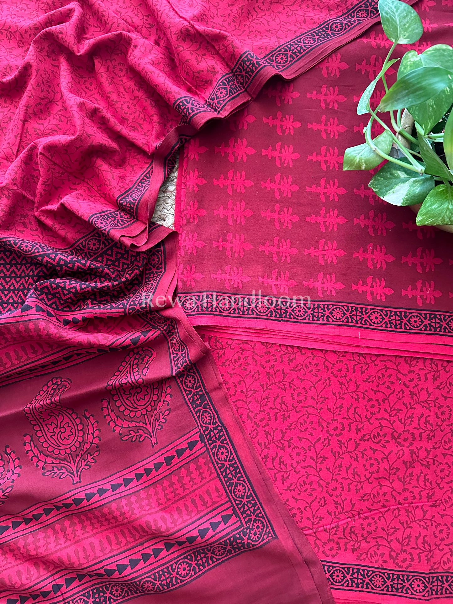 Bagh Print Cotton Suit