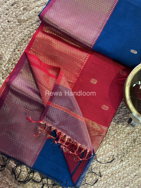 Maheshwari Zari Skirt Butti Saree