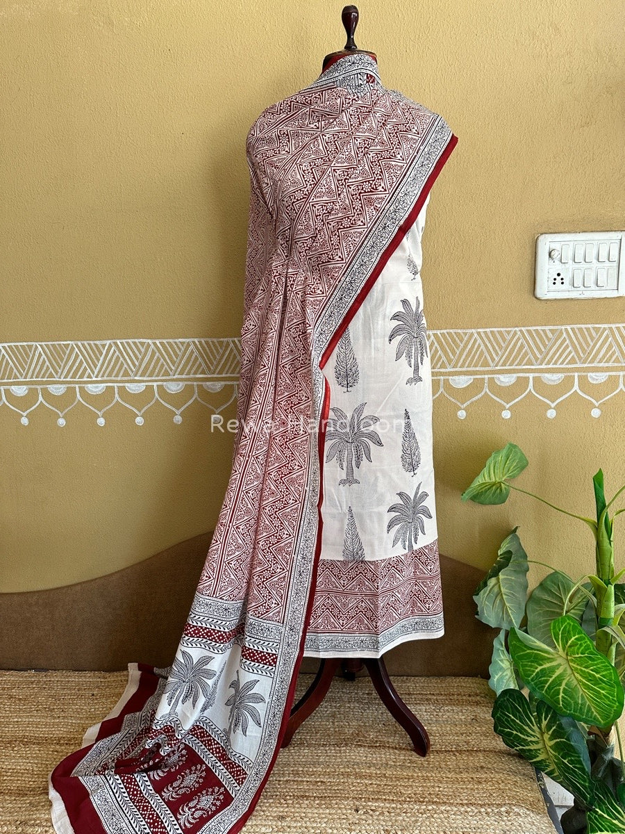 Bagh Print Cotton Suit