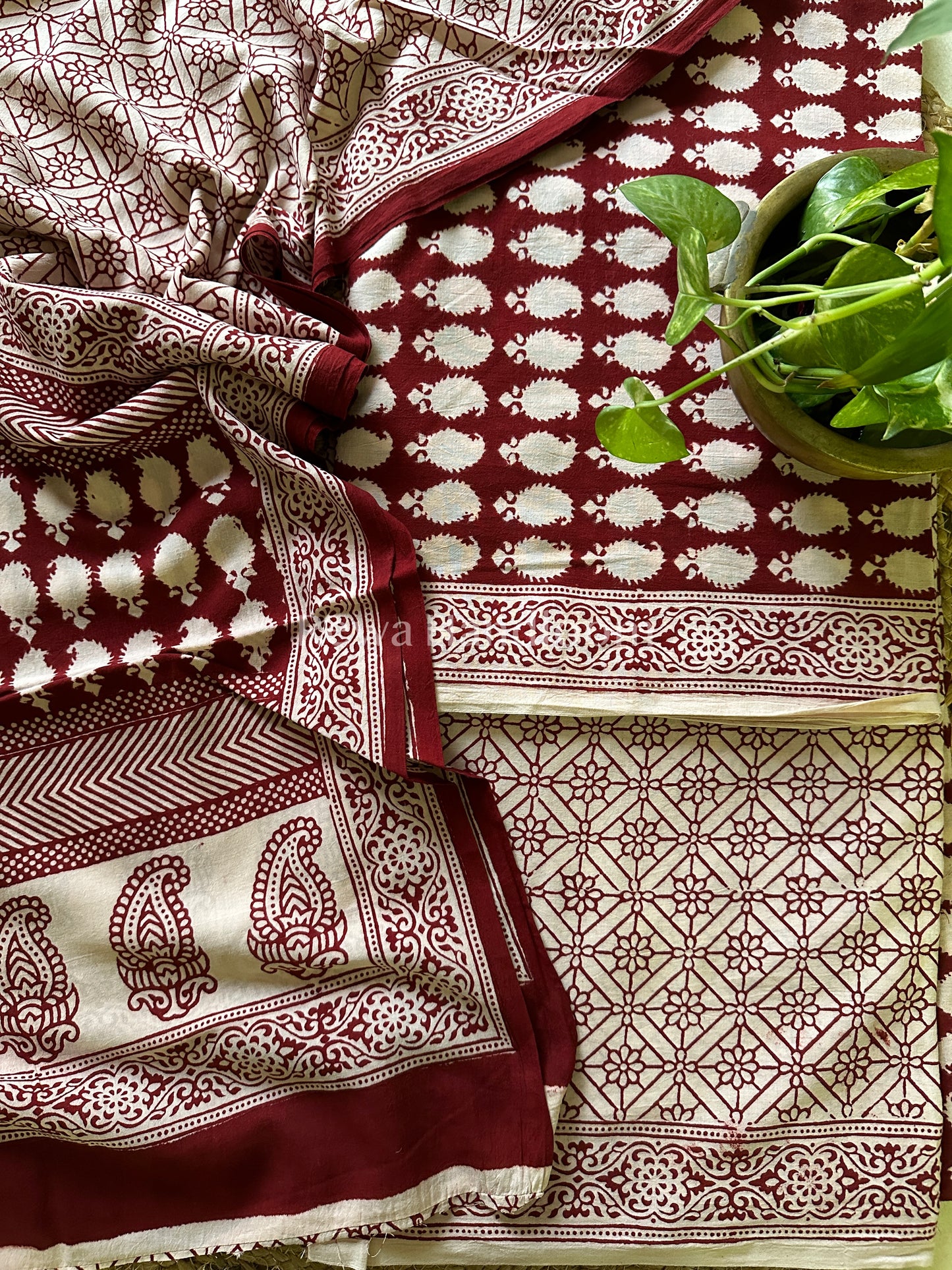 Bagh Print Cotton Suit