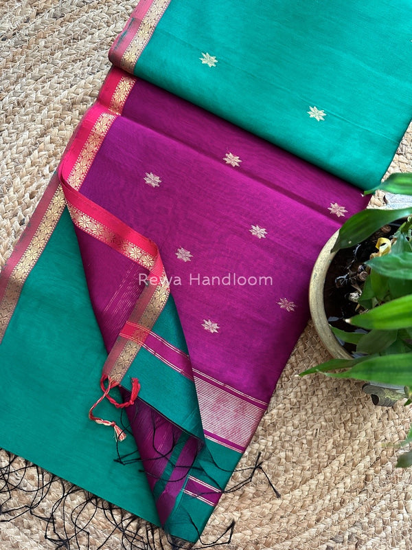 Zari Butti Maheshwari Saree