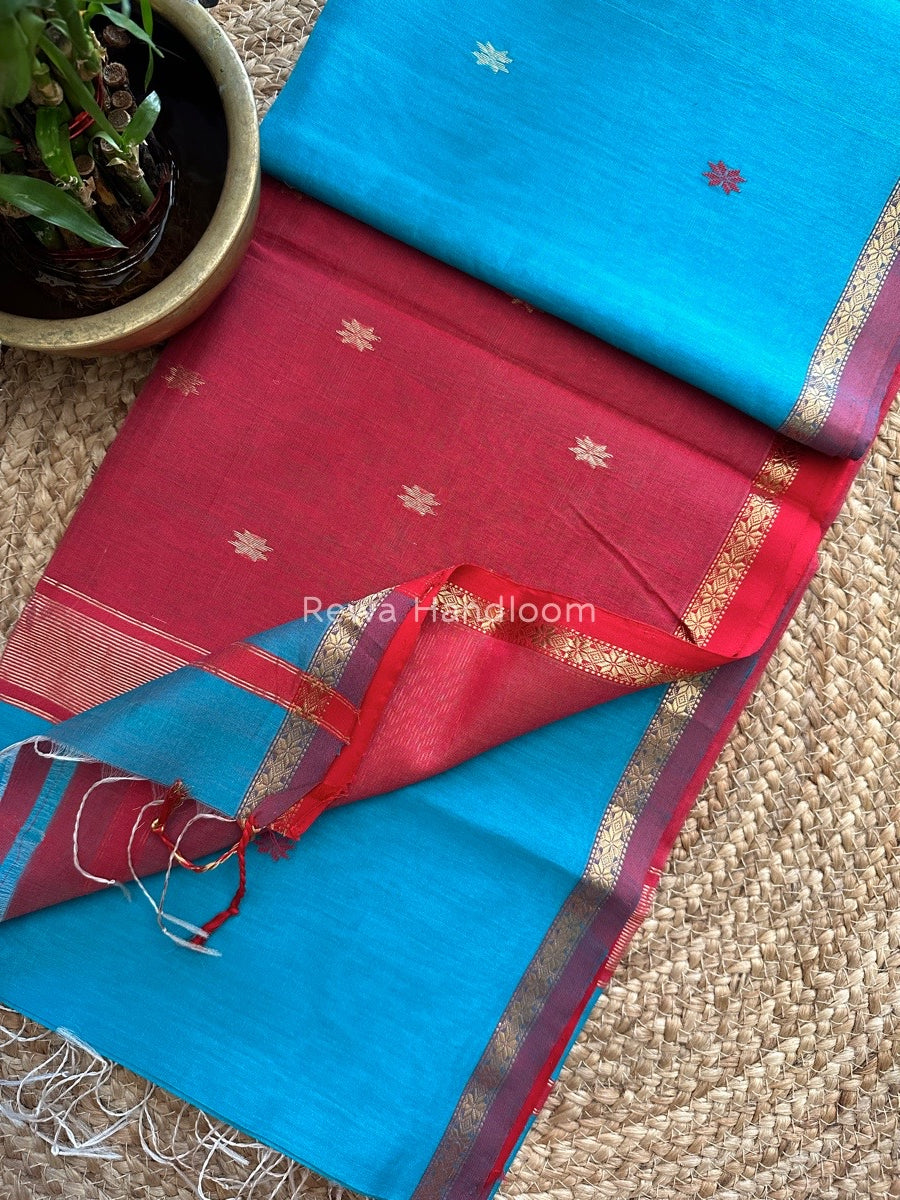 Zari Butti Maheshwari Saree