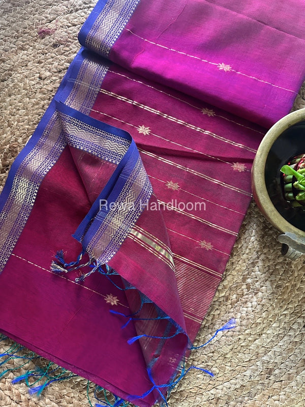 Zari Butti Maheshwari Saree