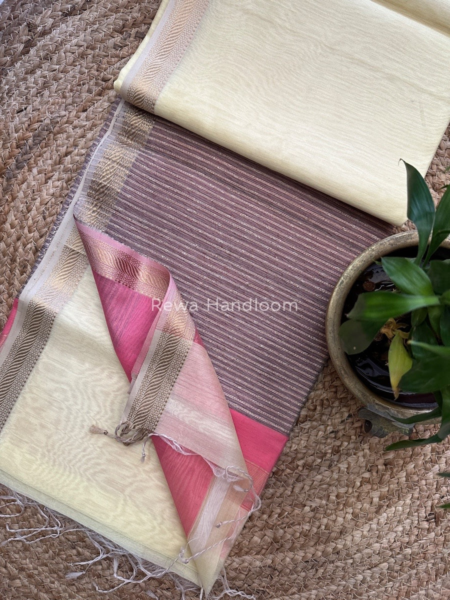 Maheshwari Gicha Weaving Saree