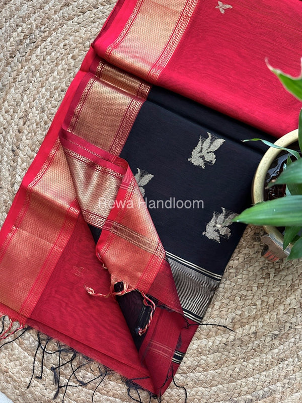 Zari Border Maheshwari Saree