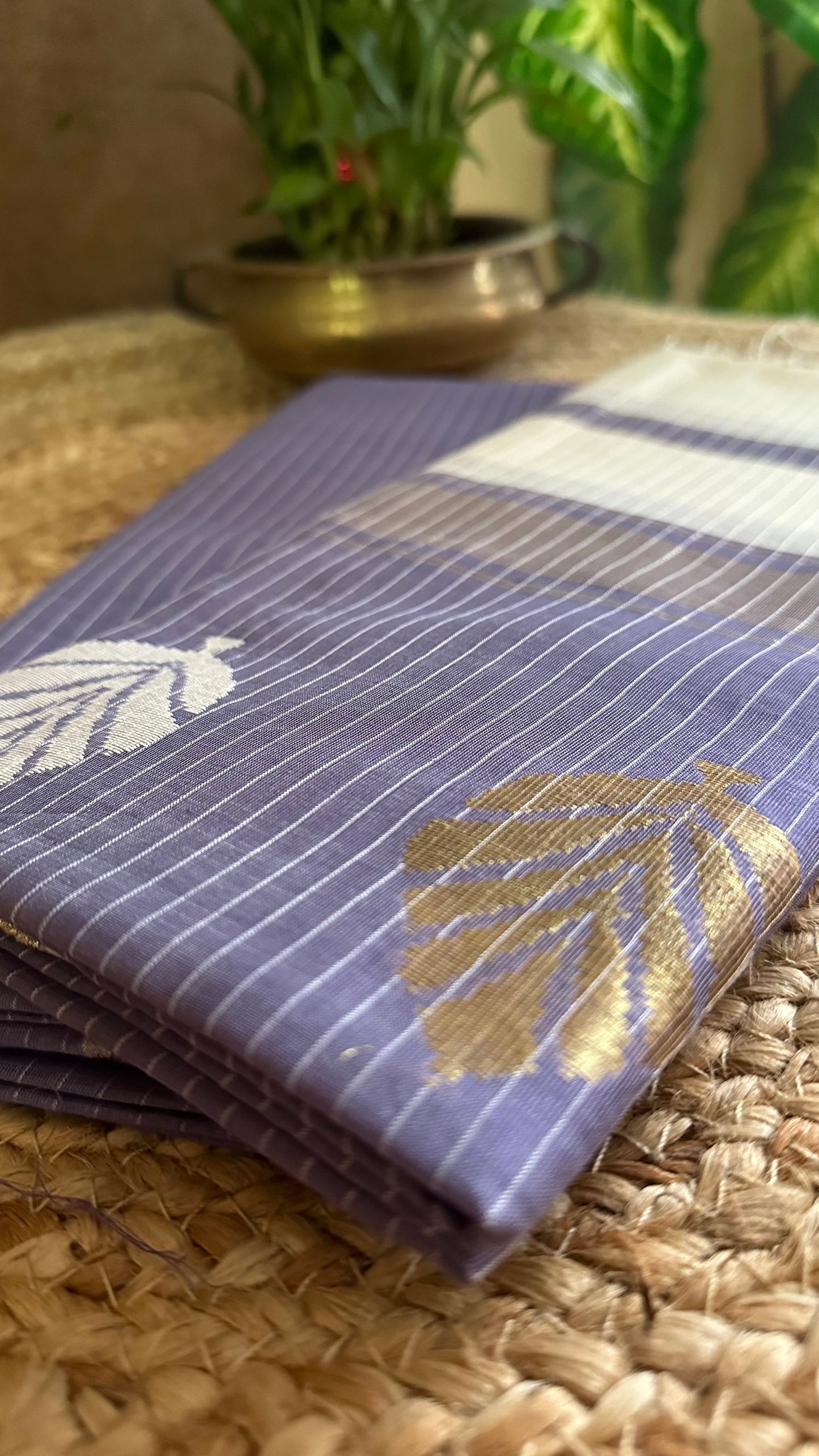 Maheshwari Blue - White Katan Top Dupatta Sets