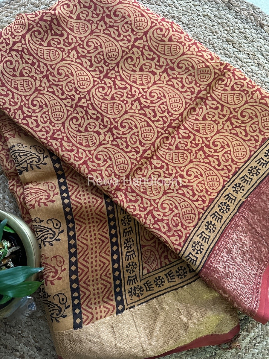 Maheshwari Bagh Print Saree