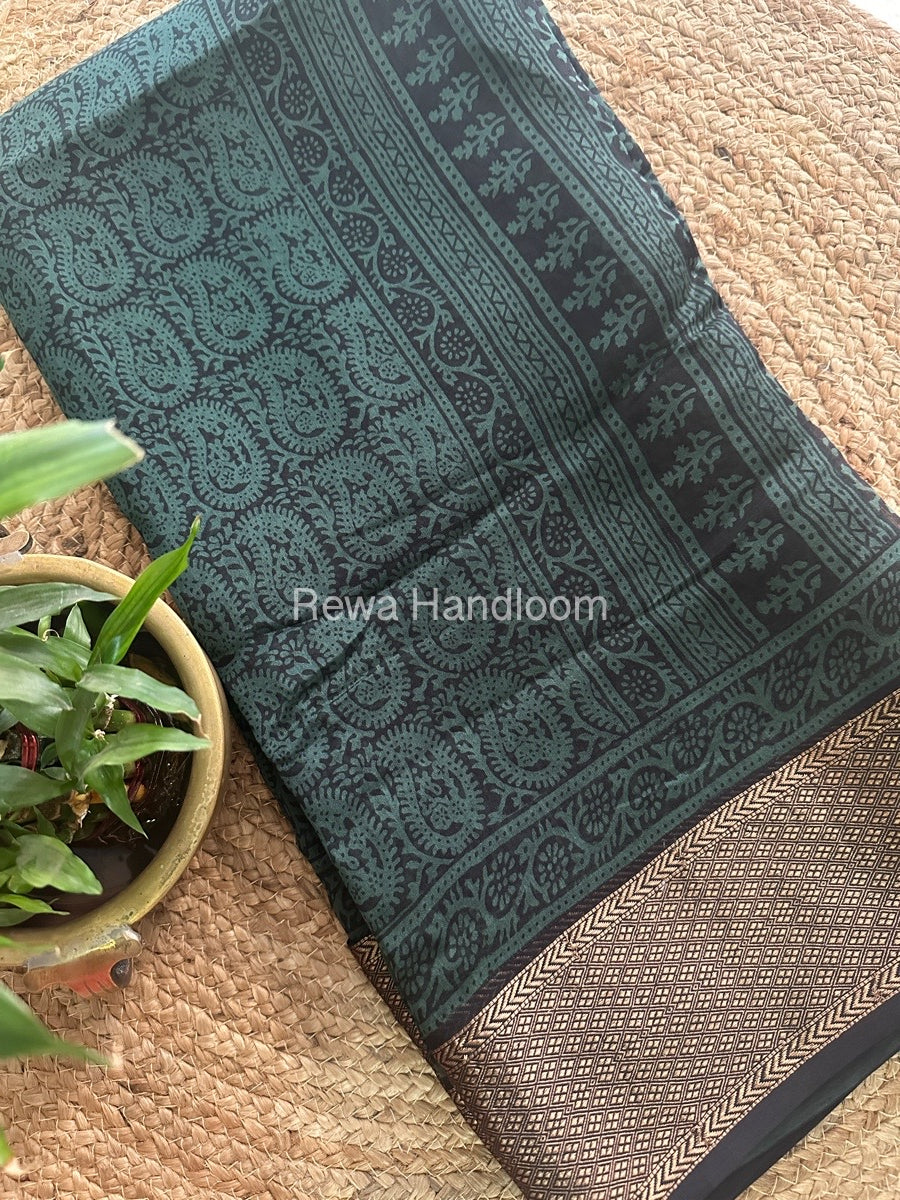 Maheshwari Green Bagh Print Saree BPSS013