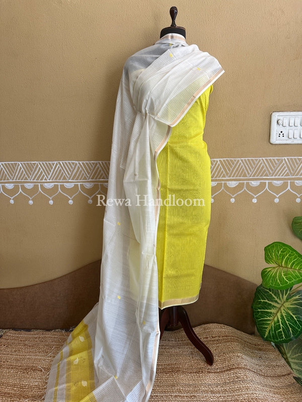 Maheshwari Patti Butti Top-Dupatta Set