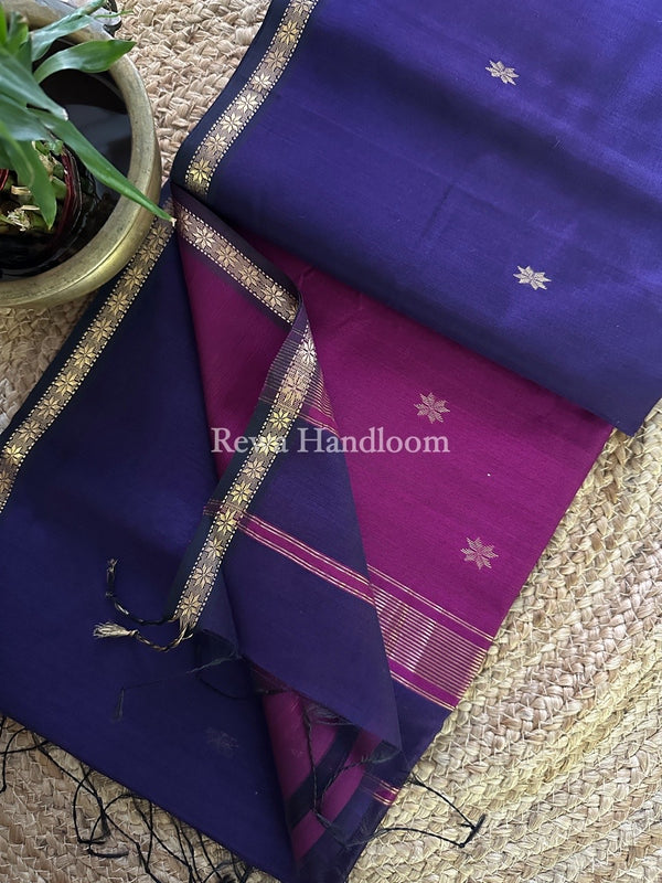 Zari Butti Maheshwari Saree
