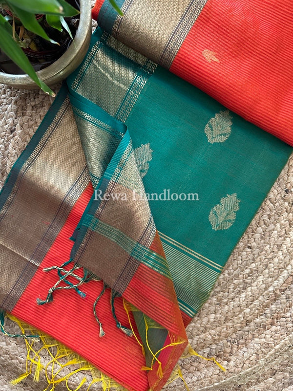 Maheshwari Butta Pallu Silk Saree