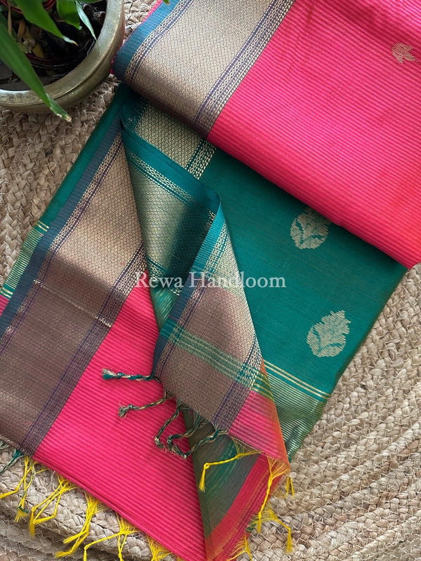 Maheshwari Butta Pallu Silk Saree