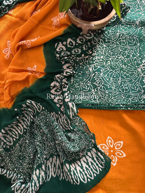 Batik Print Cotton Suit