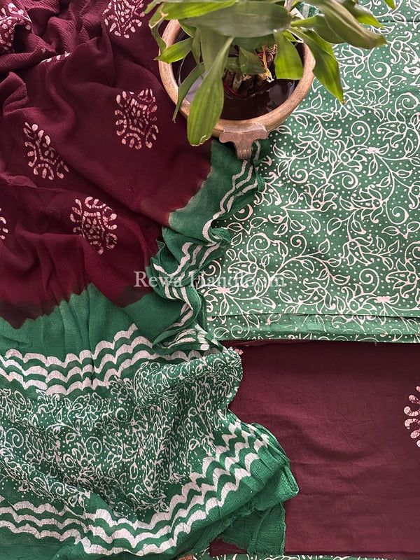 Batik Print Cotton Suit