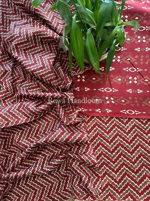 Batik Print Cotton Suit
