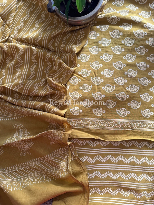 Dabu Print Cotton Suit