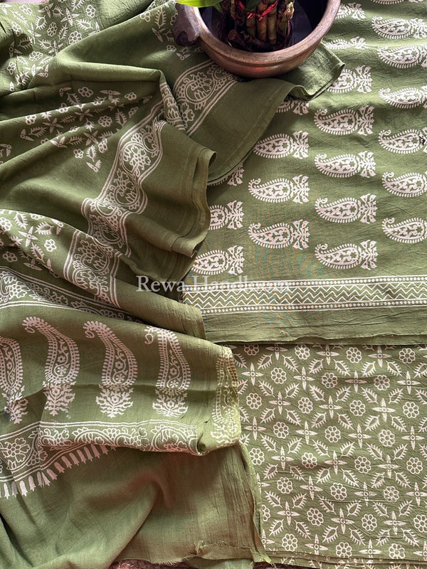 Dabu Print Cotton Suit