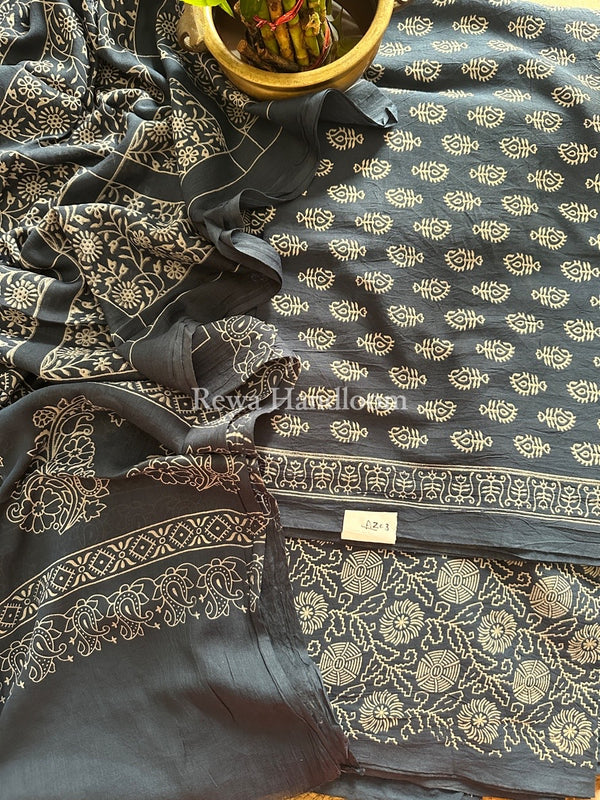 Dabu Print Cotton Suit