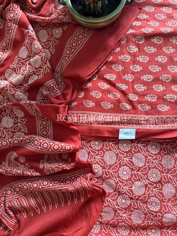 Dabu Print Cotton Suit