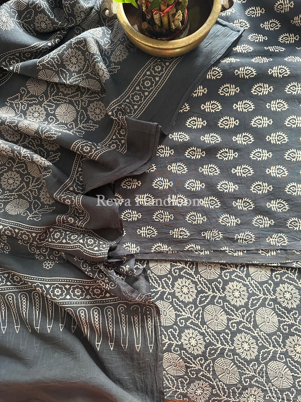 Dabu Print Cotton Suit