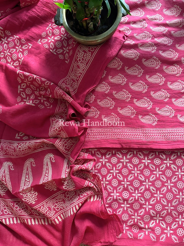 Dabu Print Cotton Suit