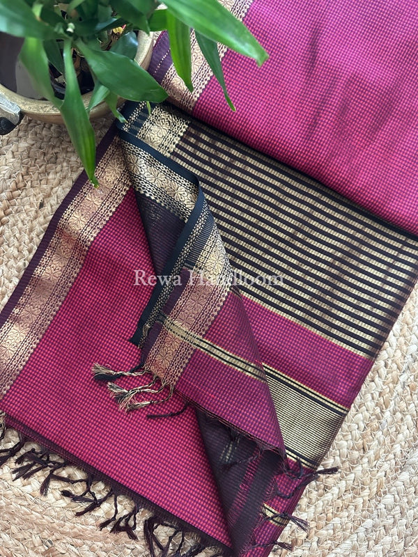 Maheshwari Garbha Reshami Silk Saree