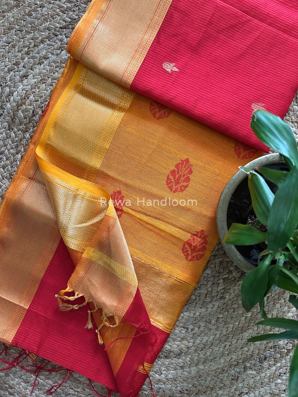 Maheshwari Butta Pallu Silk Saree