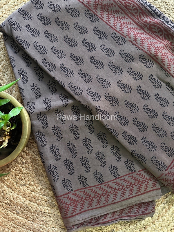 Bagh Print Cotton Saree