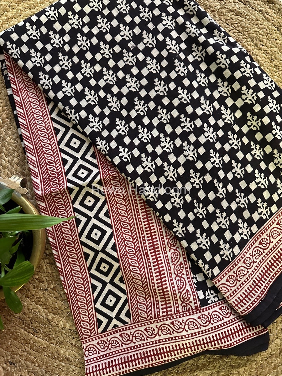 Bagh Print Cotton Saree