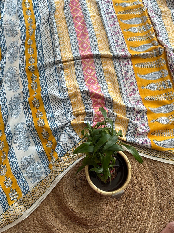 Indigo Cotton Saree