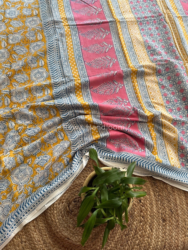 Indigo Cotton Saree