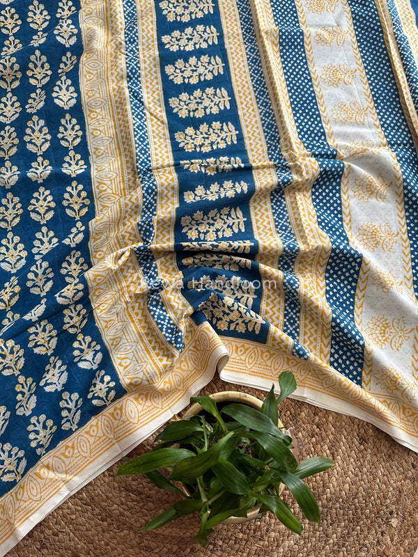 Indigo Cotton Saree