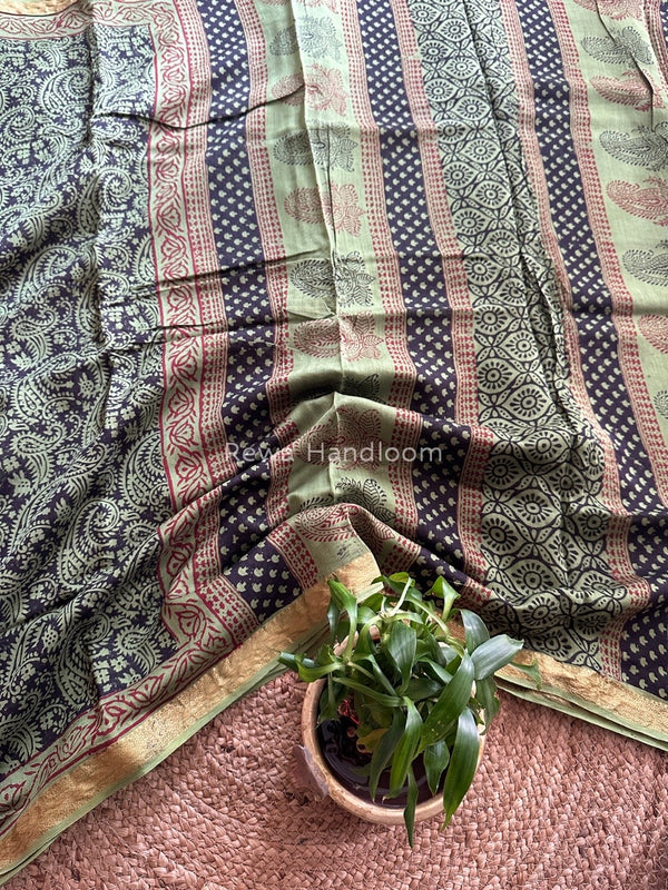 Maheshwari Bagh Print Saree