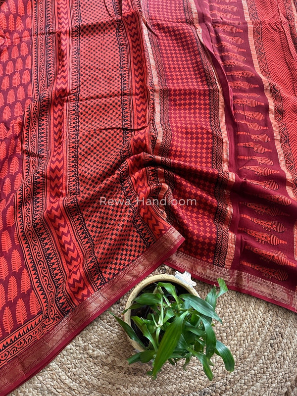 Maheshwari Bagh Print Saree