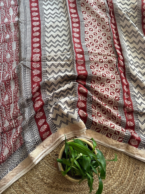 Maheshwari Bagh Print Saree