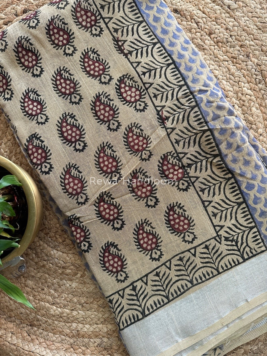 Tussar Cotton Linen Saree LS018