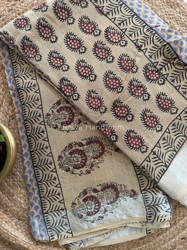 Cotton Linen Saree