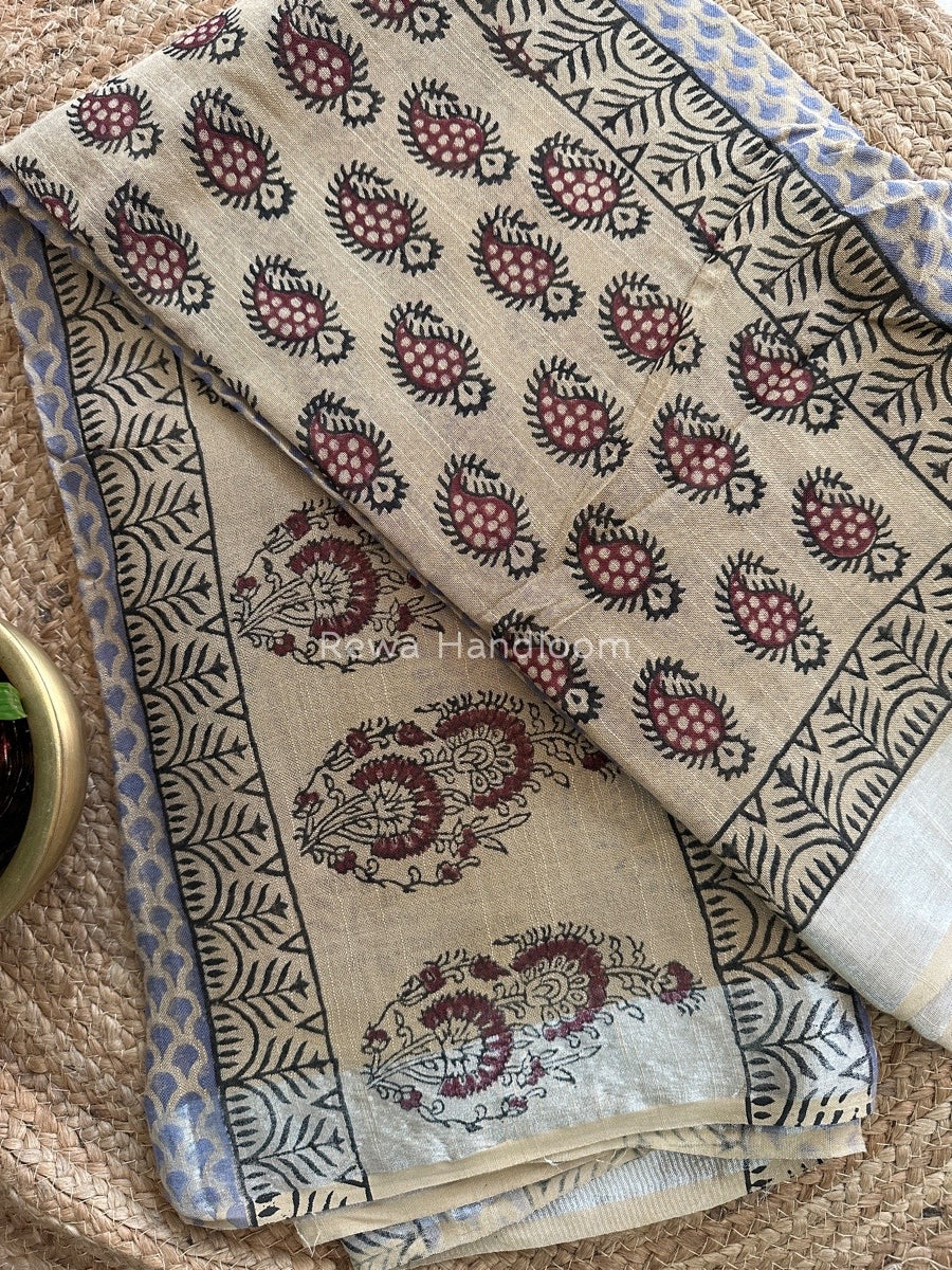 Cotton Linen Saree