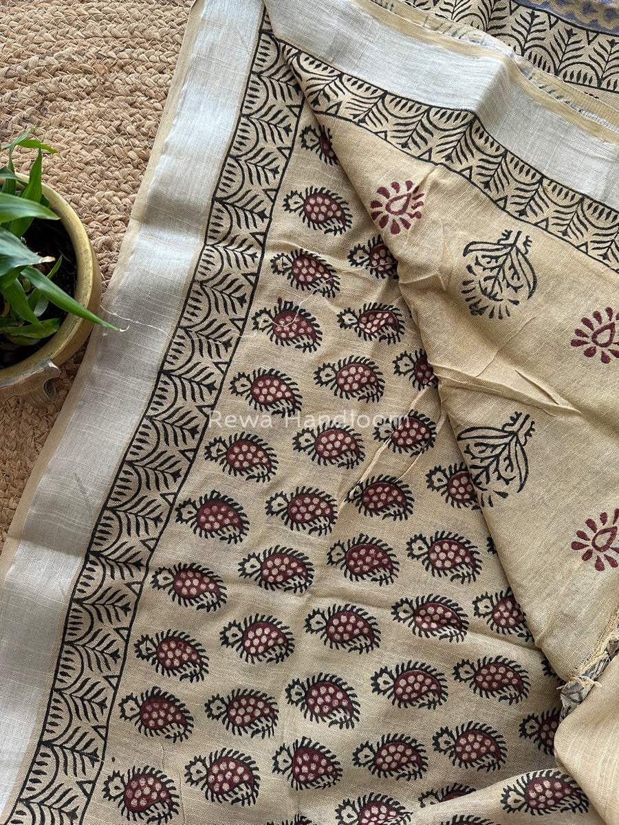 Tussar Cotton Linen Saree LS018