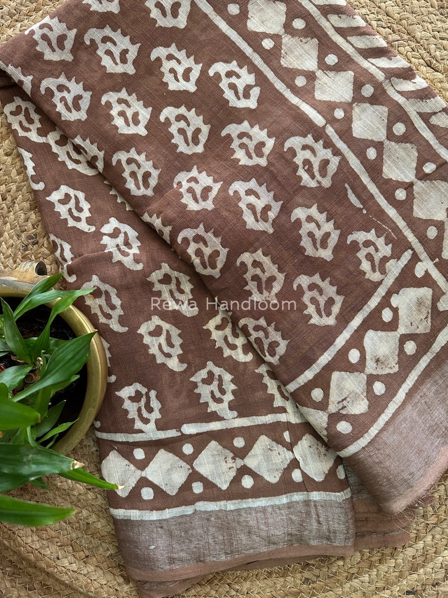 Cotton Linen Saree