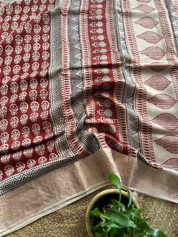Maheshwari Bagh Print Saree