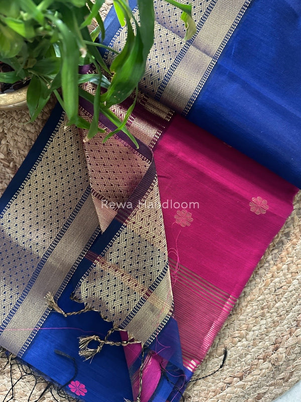 Zari Butti Maheshwari Saree