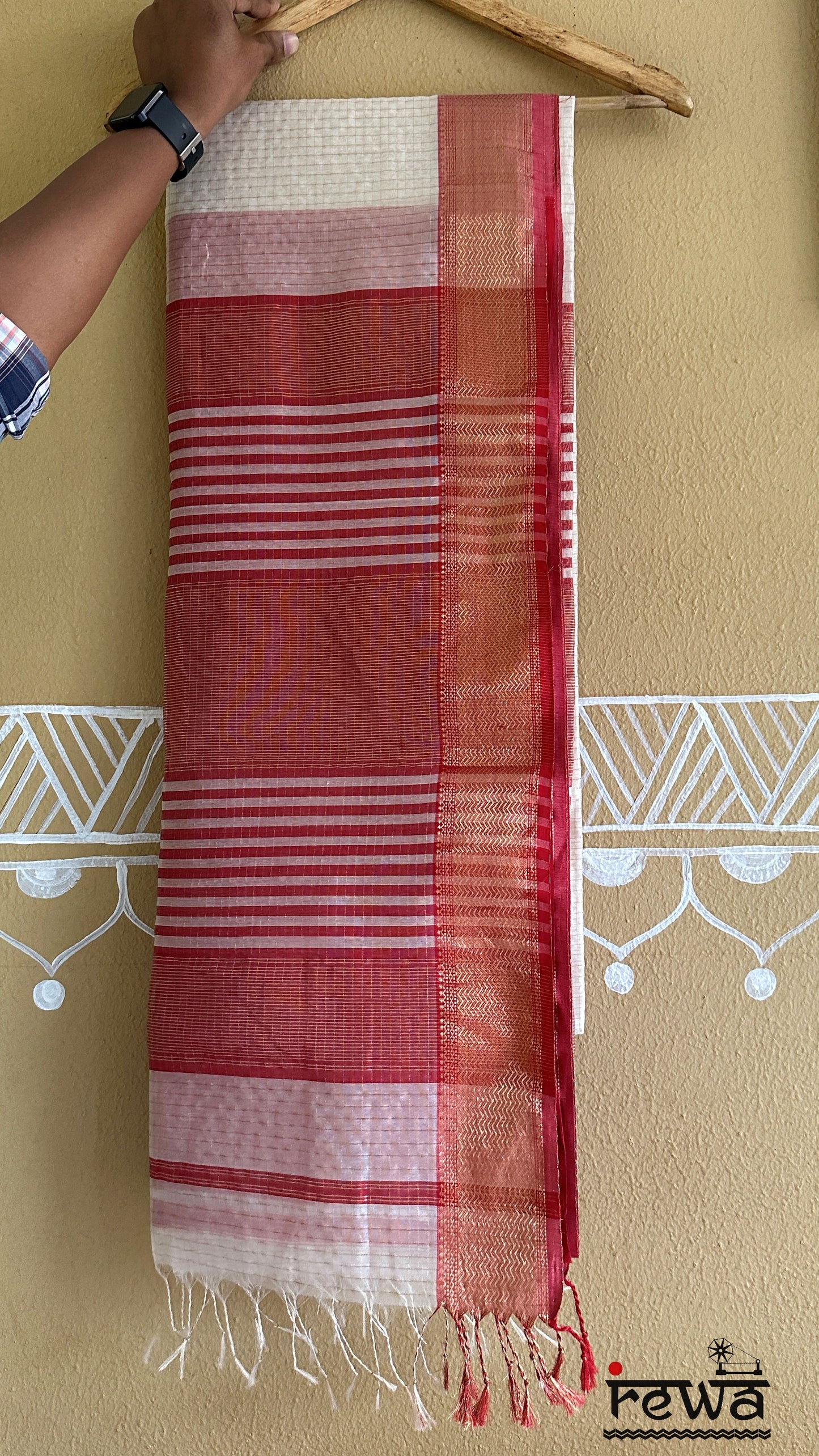 Maheshwari Zari Checkered Sarees
