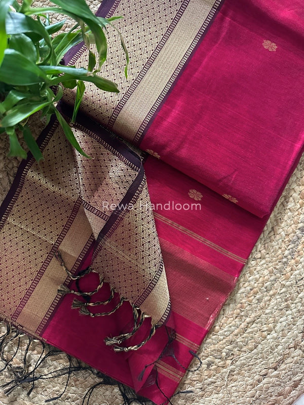 Zari Butti Maheshwari Saree